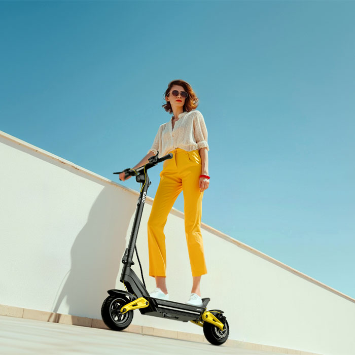 Folding Electric Scooter - EU-voorraad C-type demping Dubbele vering Lichtgewicht
